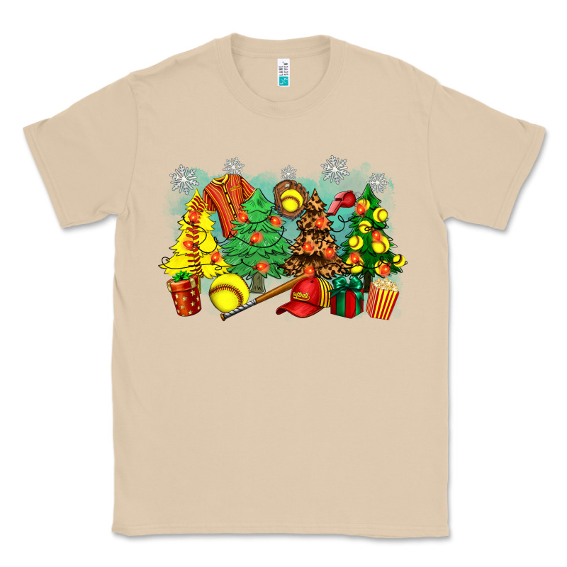 Christmas Trees With Softball Classic Tee by Zillion Design Studio | Teevron