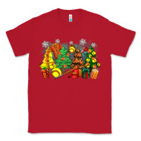 Red christmas trees with softball Classic Tee - Zillion Design Studio