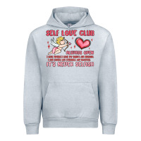 Heather Grey self love club Urban Hoodie - MaliasSmallBusiness