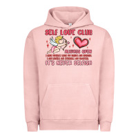 Pigment Salmon self love club Urban Hoodie - MaliasSmallBusiness