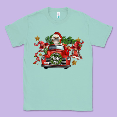 Merry Christmas Truck Gnomies Classic Tee Designed By Fadigitalartstudio