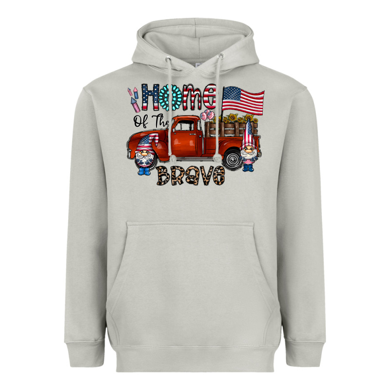 Home Of The Brave Heavyweight Hoodie by CowhideDigitalArt | Teevron