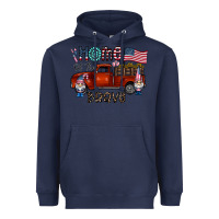 Navy home of the brave Heavyweight Hoodie - CowhideDigitalArt