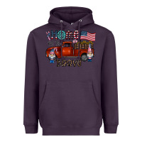 Plum home of the brave Heavyweight Hoodie - CowhideDigitalArt