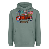 Sage home of the brave Heavyweight Hoodie - CowhideDigitalArt
