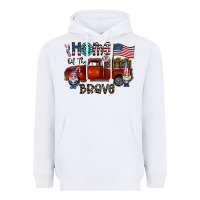 White home of the brave Heavyweight Hoodie - CowhideDigitalArt