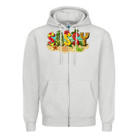 Dove Grey sassy beach Zipper Hoodie - texasbilliewilder