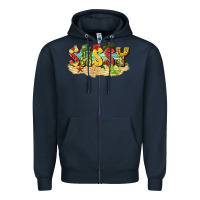 Navy sassy beach Zipper Hoodie - texasbilliewilder
