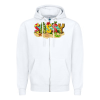 White sassy beach Zipper Hoodie - texasbilliewilder