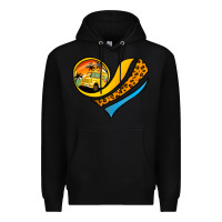 Black school bus heart Premium Hoodie - Jasminsmagicworld
