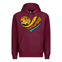 Burgundy school bus heart Premium Hoodie - Jasminsmagicworld