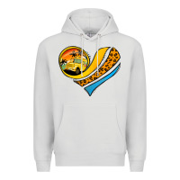 Dove Grey school bus heart Premium Hoodie - Jasminsmagicworld