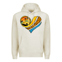 Oatmeal Heather school bus heart Premium Hoodie - Jasminsmagicworld