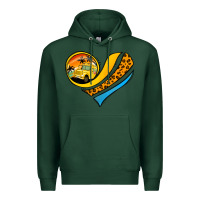Sports Green school bus heart Premium Hoodie - Jasminsmagicworld