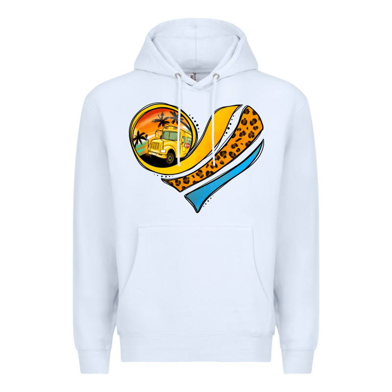 School Bus Heart Premium Hoodie by Jasminsmagicworld | Teevron