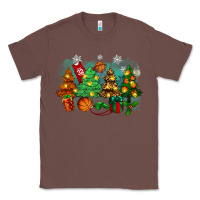 Chestnut christmas trees with basketball Classic Tee - Zillion Design Studio