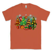 Copper christmas trees with basketball Classic Tee - Zillion Design Studio