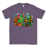 Lavender christmas trees with basketball Classic Tee - Zillion Design Studio