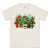 Natural christmas trees with basketball Classic Tee - Zillion Design Studio