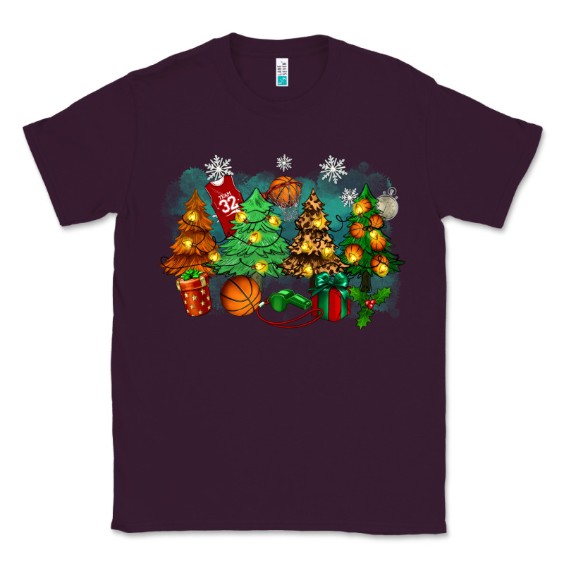 Christmas Trees With Basketball Classic Tee by Zillion Design Studio | Teevron