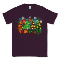 Plum christmas trees with basketball Classic Tee - Zillion Design Studio