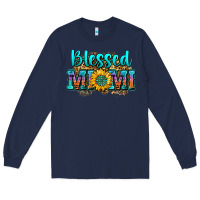 Navy blessed mimi Long Sleeve Tee - Zillion Design Studio