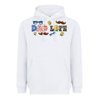 White dad life  libbey glass Heavyweight Hoodie - HRA Design Shop