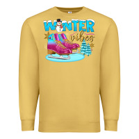 Antique Gold winter vibes Premium Sweatshirt - BundleAndBundleShop