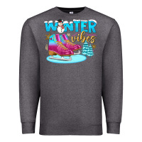 Charcoal Heather winter vibes Premium Sweatshirt - BundleAndBundleShop