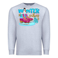 Heather Grey winter vibes Premium Sweatshirt - BundleAndBundleShop