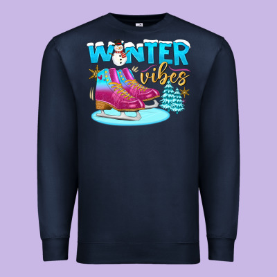 Winter Vibes Premium Sweatshirt Designed By Bundleandbundleshop