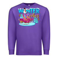 Purple winter vibes Premium Sweatshirt - BundleAndBundleShop