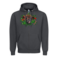 Smoke Christmas highland calf Zipper Hoodie - RanaPortraitStore