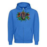 True Royal Christmas highland calf Zipper Hoodie - RanaPortraitStore