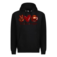 Black Peace Love Firefighter Premium Hoodie - RanaPortraitStore