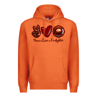 Carrot Peace Love Firefighter Premium Hoodie - RanaPortraitStore
