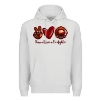 Dove Grey Peace Love Firefighter Premium Hoodie - RanaPortraitStore
