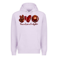 Lilac Peace Love Firefighter Premium Hoodie - RanaPortraitStore
