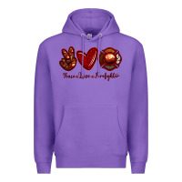 Purple Peace Love Firefighter Premium Hoodie - RanaPortraitStore