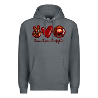 Rock Peace Love Firefighter Premium Hoodie - RanaPortraitStore