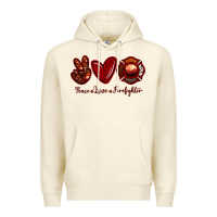 Sandshell Peace Love Firefighter Premium Hoodie - RanaPortraitStore
