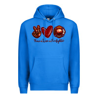 True Royal Peace Love Firefighter Premium Hoodie - RanaPortraitStore