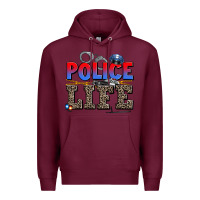 Burgundy police life Premium Hoodie - AdoDesignShop