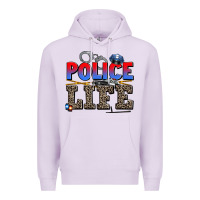 Lilac police life Premium Hoodie - AdoDesignShop