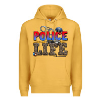Mustard police life Premium Hoodie - AdoDesignShop