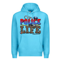 Ocean Blue police life Premium Hoodie - AdoDesignShop