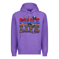 Purple police life Premium Hoodie - AdoDesignShop