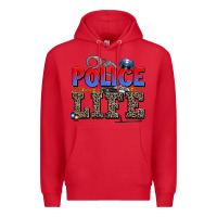 Red police life Premium Hoodie - AdoDesignShop