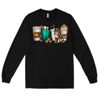 Black australian shepherd dog coffee cups Long Sleeve Tee - texasbilliewilder