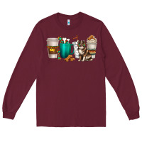 Burgundy australian shepherd dog coffee cups Long Sleeve Tee - texasbilliewilder